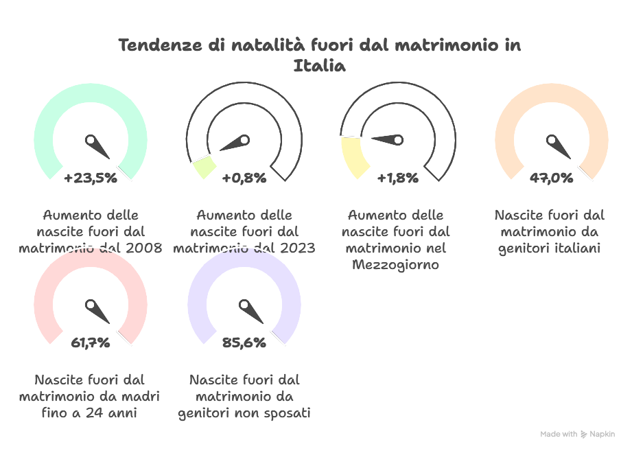 Natalità in calo, nel 2024 meno di 370mila nati in Italia 1 Sempre piu diffusa tra i giovani la tendenza ad avere figli fuori dal matrimonio visual selection